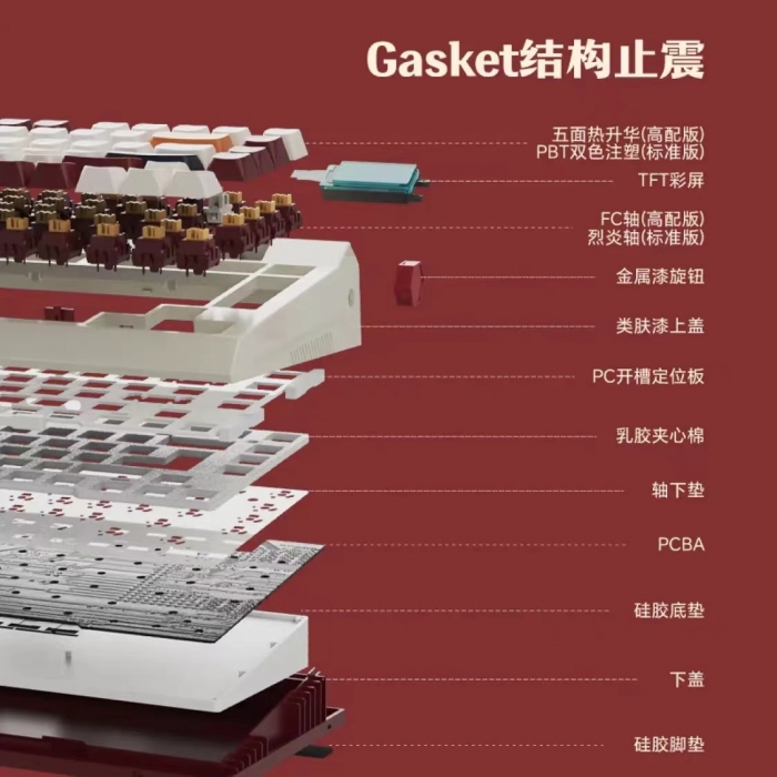 雷神三模ONCE81客制化机械键盘gasket结构电竞游戏办公键盘全键热插拔