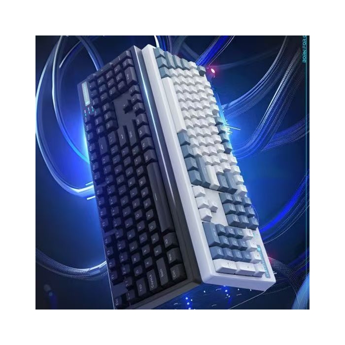 雷神K104S有线机械键盘黑色青轴办公学习商务游戏机械键盘_桌面键鼠_外